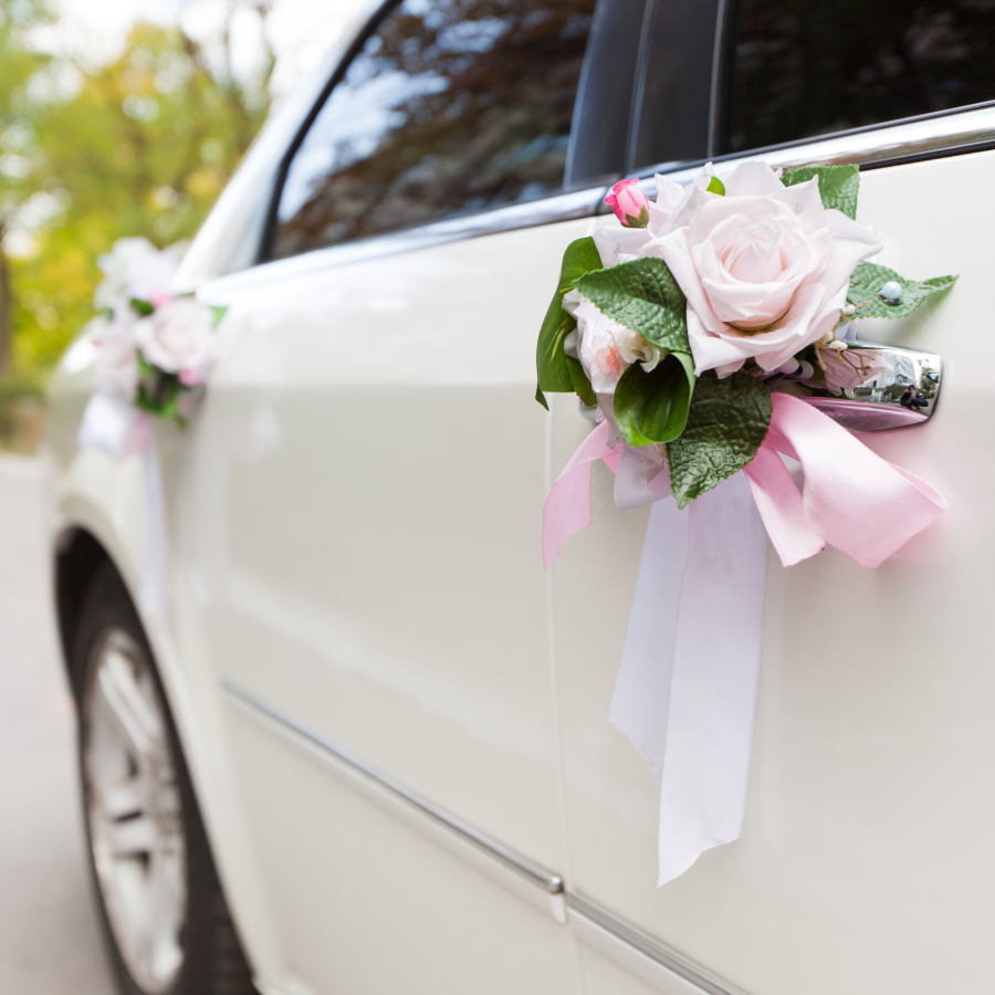 décoration voiture mariage